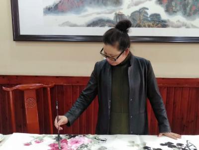 汪琼收藏-国画牡丹《富贵吉祥》，尺寸95x180cm，
笔会作品
汪琼【图1】