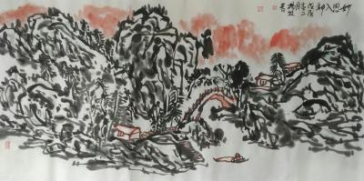 杨牧青日记-款识:妙思入神。戊戌春杨牧青于北京。
规格:136cm×68cm/8平尺多【图1】