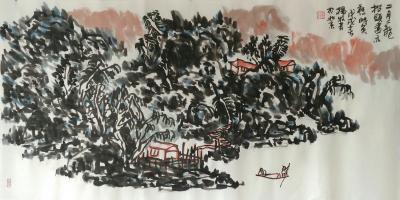 杨牧青日记-款识:二月二龙抬头，画亦应时矣。戊戌春杨牧青于北京。
规格:136cm×68c【图1】