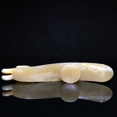 东方古玩城堡收藏-老和田玉凤玉代勾手把件摆件，细节如图，尺寸11.5×2.4×2.0厘米，重63.【图4】