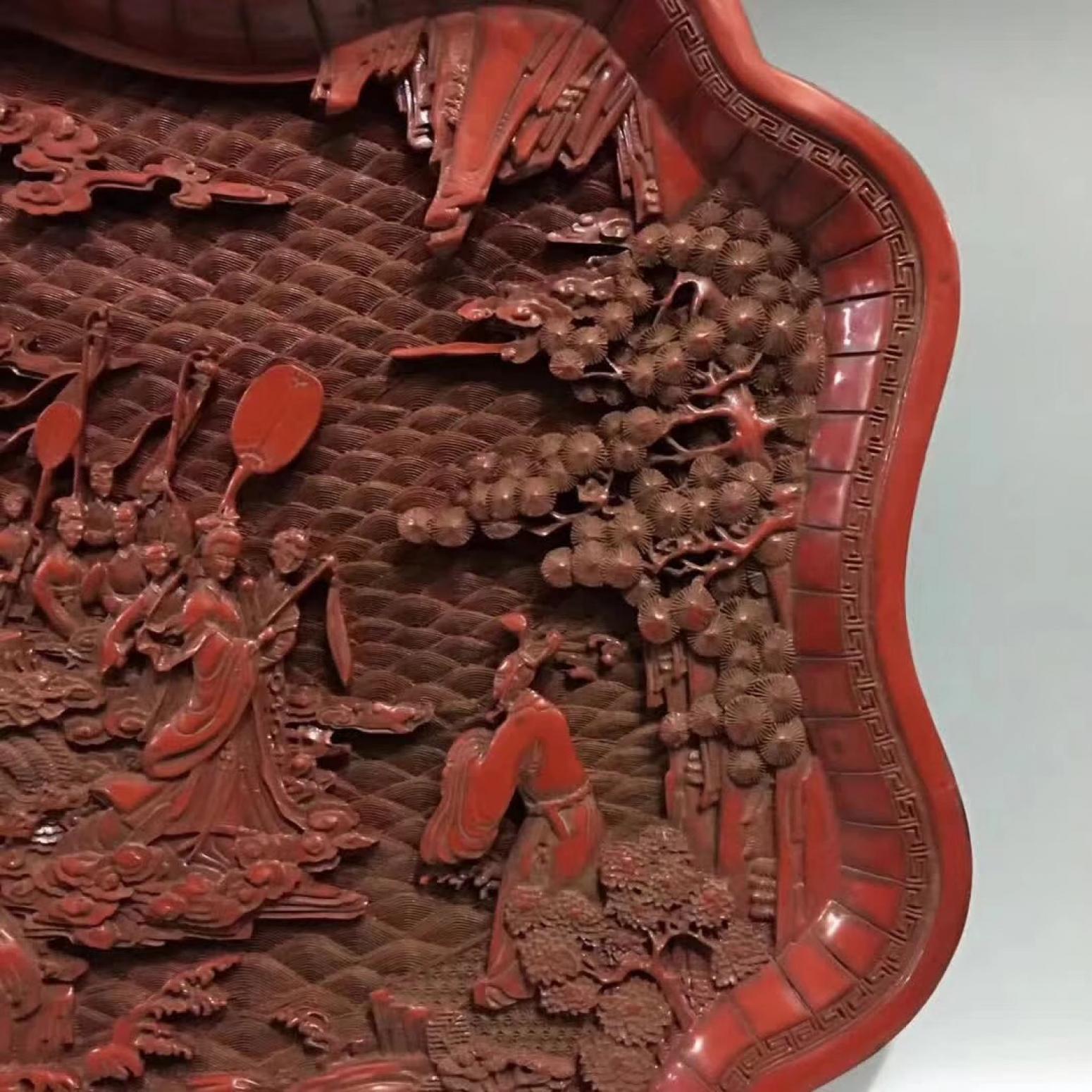 东方古玩城堡文玩杂项作品《漆器大盘摆件》【图1】