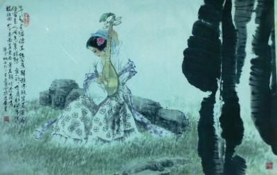 孙逢春日记-我历年画的巾帼群英图
《麻姑献寿图》，《浣纱图》，《白秋练》，《踏雪寻梅图》【图6】