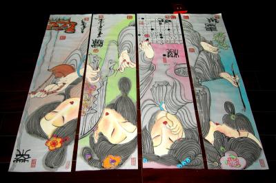 潘宁秋日记-日式风格《茶·棋·绣·画》
三尺对开100cmX25cm【图3】