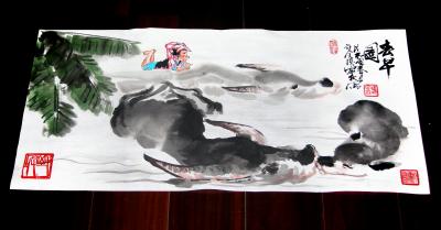 潘宁秋日记-《春早图》四尺四开69cmX34.5cm【图4】