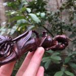 珍玩斋藏宝-海黄紫油黎老料虎皮纹《一鸣惊人》笔架摆件
规格为13*3.【图3】