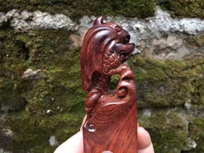 珍玩斋收藏-这个印章厉害了
天禄，飞天貔貅
招天外之财，聚八方人气

……海黄紫油梨【图2】