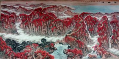 墨丹日记-八尺《江山颂歌》，墨丹国画作品【图1】