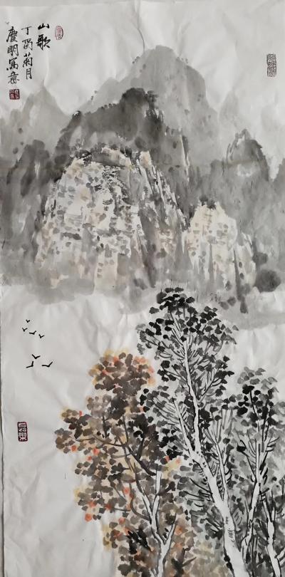 陈庆明日记-陈庆明三尺山水一组【图1】