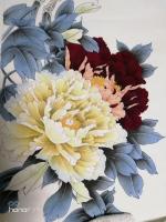 艺术家孙静涛日记:新画的工笔画《富贵有余》四条屏，请各位老师指导。
孙静涛 【图5】