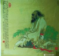 艺术家孙逢春收藏:国画人物《十年面壁图》，十年面壁，一朝顿悟！
孙逢春 画作【图0】