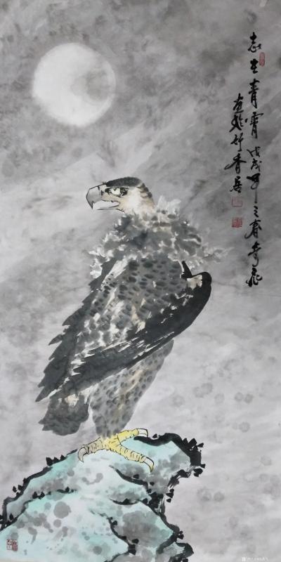 陈其飞日记-国画《志在青霄》，陈其飞作品【图1】