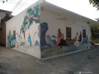 周海波日记-历尽数月的最美乡村终于尘埃落定！
专心做好墙上艺术！
感恩艰苦奋战的前线的美【图1】