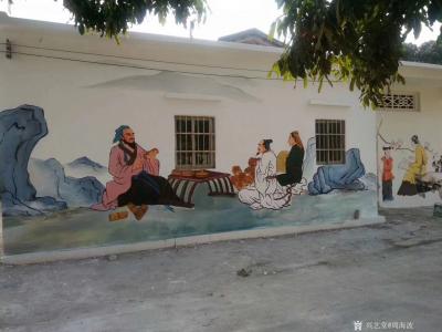 周海波日记-历尽数月的最美乡村终于尘埃落定！
专心做好墙上艺术！
感恩艰苦奋战的前线的美【图3】