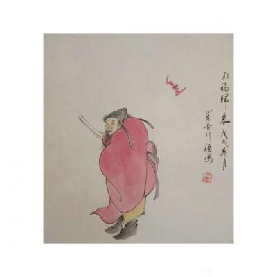 张清永日记-《引福归来》，张清永国画作品【图1】