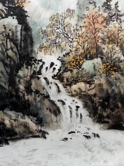 高勇利日记-国画山水《溪亭觀瀑》
四呎三開
69*45cm
高勇利【图2】