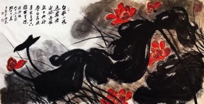 张近生日记-墨 落 花 开 叶 连 天 ，笔 走 芳 心 醉 清 涟 ；
写 出 风 来 【图1】