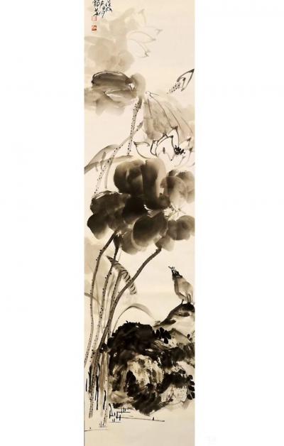 龙则霏日记-静叶（荷生），龙则霏
编号2018-241
规格：四尺对开
未装裱裱【图1】