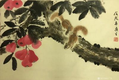 石广生日记-国画《莲雾》
莲雾味淡君莫嫌，
有情饮水心也甜。
山野虽无豪门宴，
满树【图2】