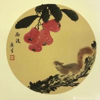 艺术家石广生日记:国画《雨后》
昨夜又画南国佳果莲雾，添水珠数点。曰雨后也。【图0】