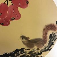 艺术家石广生日记:国画《雨后》
昨夜又画南国佳果莲雾，添水珠数点。曰雨后也。【图1】