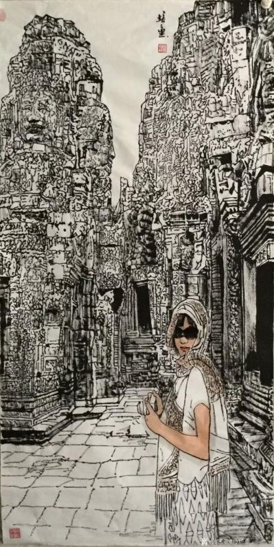 马培童日记-笔法，皴法的传承与创新，我爱吴哥石窟，石窟之宜人，石窟之气魄、石窟之苍茫、石窟之【图1】