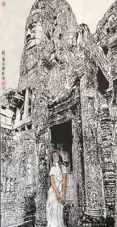 马培童日记-笔法，皴法的传承与创新，我爱吴哥石窟，石窟之宜人，石窟之气魄、石窟之苍茫、石窟之【图2】