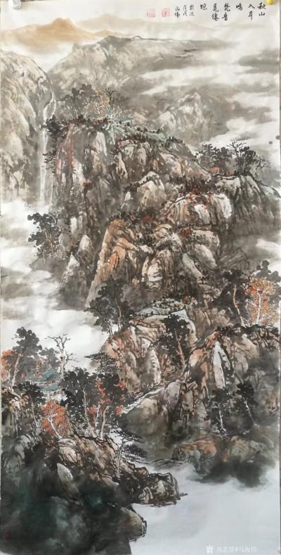 马海伟日记-四尺斗方 《喜事多多》
四尺竖幅  《秋山入耳鸣   梵音觅仙踪》
马海伟国【图2】