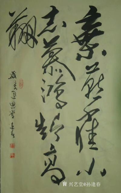 孙逢春日记-国画山水小品《神韵幽闲图 》
书法作品《 弃燕雀小志 ，慕鸿鹄高翔》
孙逢春【图2】