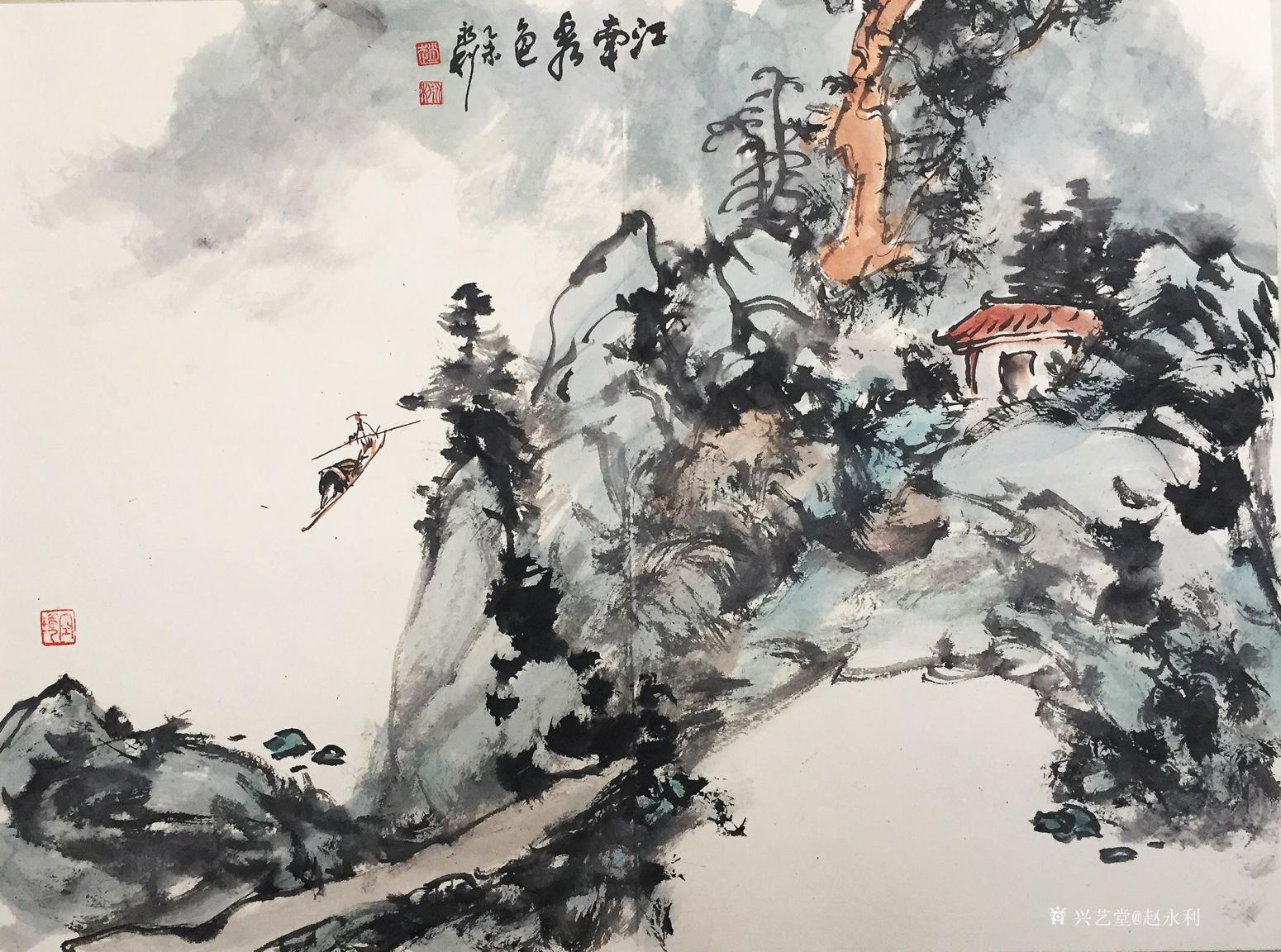 赵永利国画作品《江南秀色》