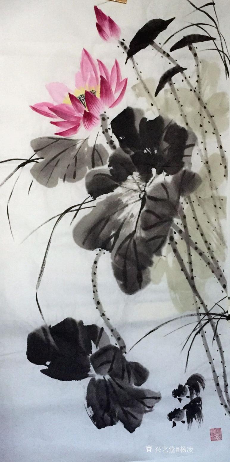 杨凌国画作品《年年有余》