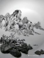 艺术家杨增超日记:最近忙于创意设计，今天终于能创作奇石瓷画了，兴奋！杨增超【图2】