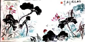 艺术品图片：艺术家李牧国画作品名称《荷香鱼乐》价格50800.00 元