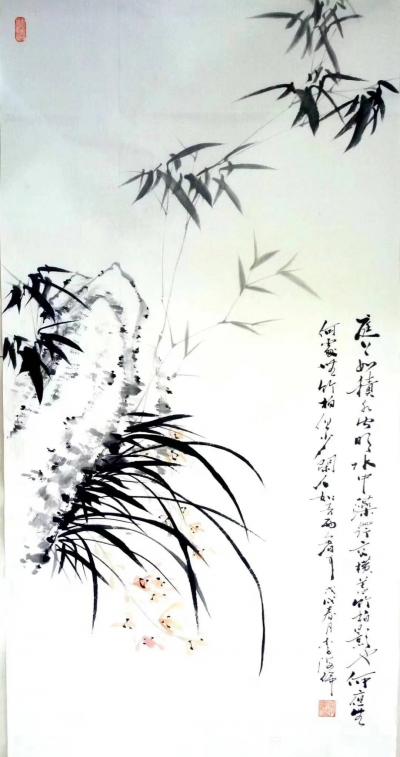 李牧日记-兰竹四尺【图1】