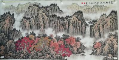 谷风日记-新作国画山水《幽山晴雪》《万嶺桃红》
谷风【图2】