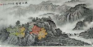 谷风国画作品《幽山晴雪》价格1600.00元