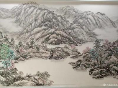 郑诚日记-为饭店墙壁所绘，昨日相见依然亲切，记忆犹新。郑诚国画作品【图1】