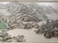 艺术家郑诚日记:为饭店墙壁所绘，昨日相见依然亲切，记忆犹新。郑诚国画作品【图0】