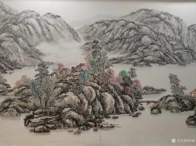 郑诚日记-为饭店墙壁所绘，昨日相见依然亲切，记忆犹新。郑诚国画作品【图2】