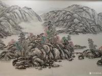 艺术家郑诚日记:为饭店墙壁所绘，昨日相见依然亲切，记忆犹新。郑诚国画作品【图1】