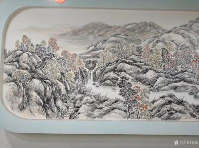 郑诚日记-为饭店墙壁所绘，昨日相见依然亲切，记忆犹新。郑诚国画作品【图4】