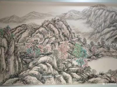 郑诚日记-为饭店墙壁所绘，昨日相见依然亲切，记忆犹新。郑诚国画作品【图5】