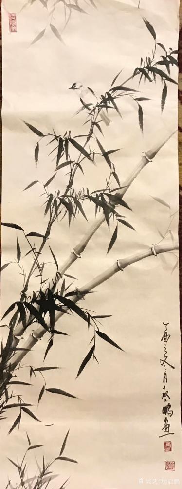 启鹏日记-上节复下节，百枝配万叶。吾自不开花，免撩蜂与蝶。唯有飞来鸟，与尔同林宿
——《【图1】