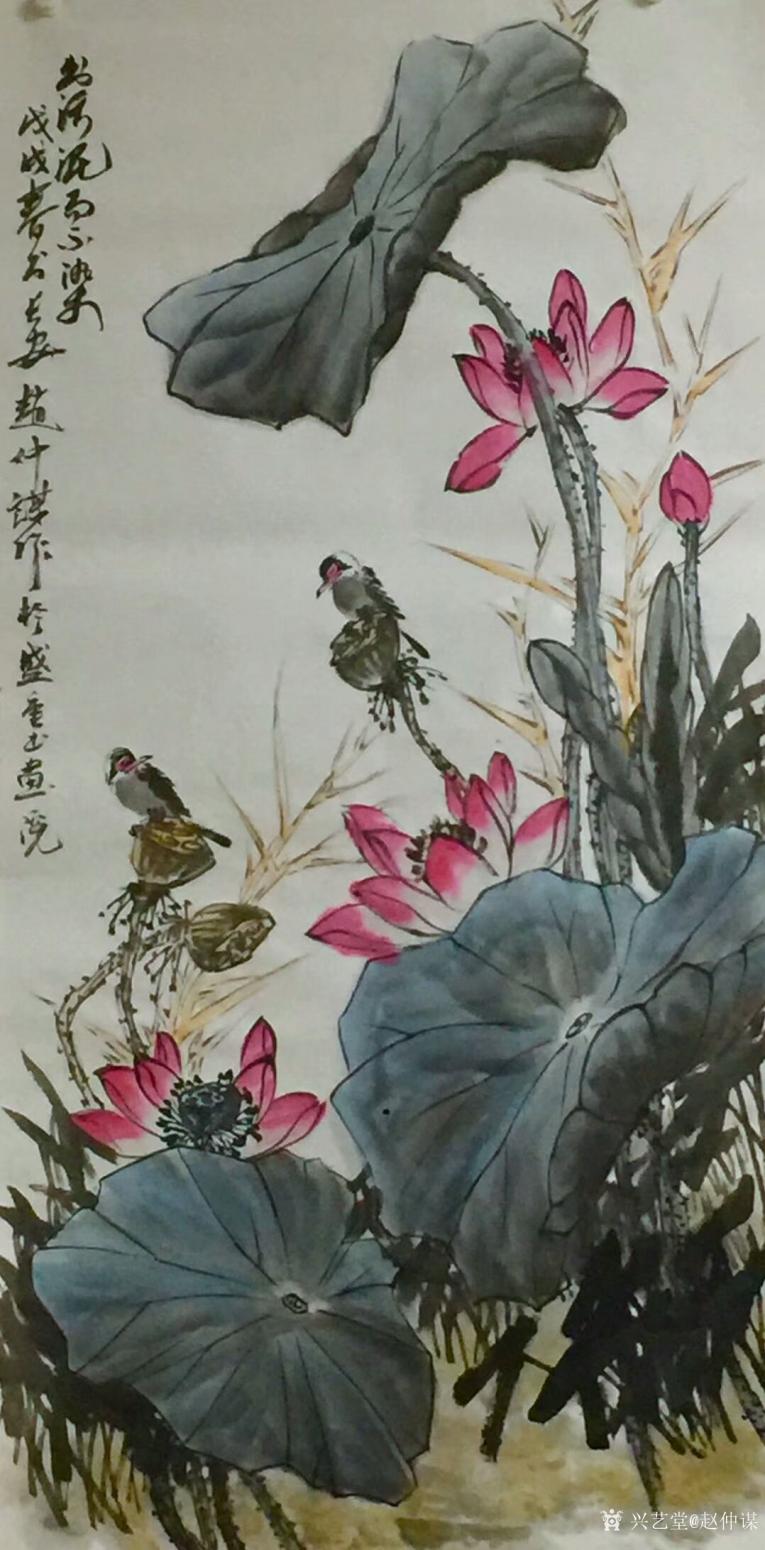 赵仲谋国画作品《荷花》【图0】