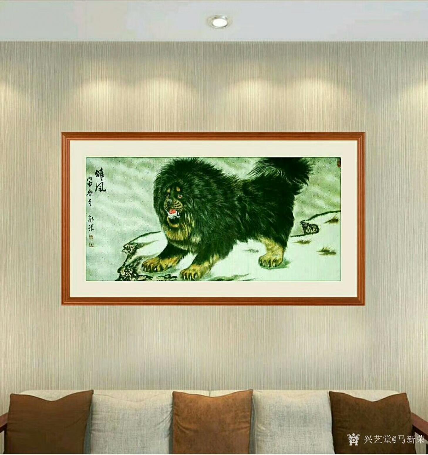 马新荣国画作品《雄风》【图0】