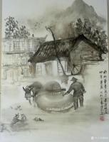 艺术家陈刚日记:驱车百里采风忙
路遇农家碾高粱
拿出本来快速写
儿时景【图0】