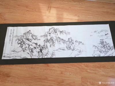 陈锡顺日记-远山连水色，平岸界天痕，德州黄先生嘱作，150公分乘50。陈锡顺【图2】