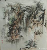 艺术家范锻日记:国画山水画《根深则叶茂，源远则流长》
范锻 作品【图0】