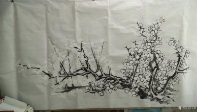 范锻日记-国画《白梅》
墙角数枝梅，凌寒独自开，遥知不是雪，为有暗香来。
范锻 画作【图3】