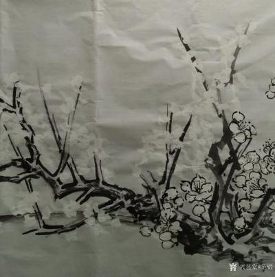 范锻日记-国画《白梅》
墙角数枝梅，凌寒独自开，遥知不是雪，为有暗香来。
范锻 画作【图4】