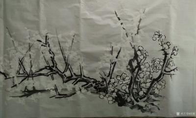 范锻日记-国画《白梅》
墙角数枝梅，凌寒独自开，遥知不是雪，为有暗香来。
范锻 画作【图5】